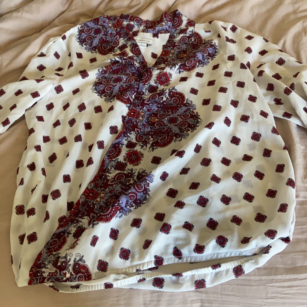 Faux wrap blouse